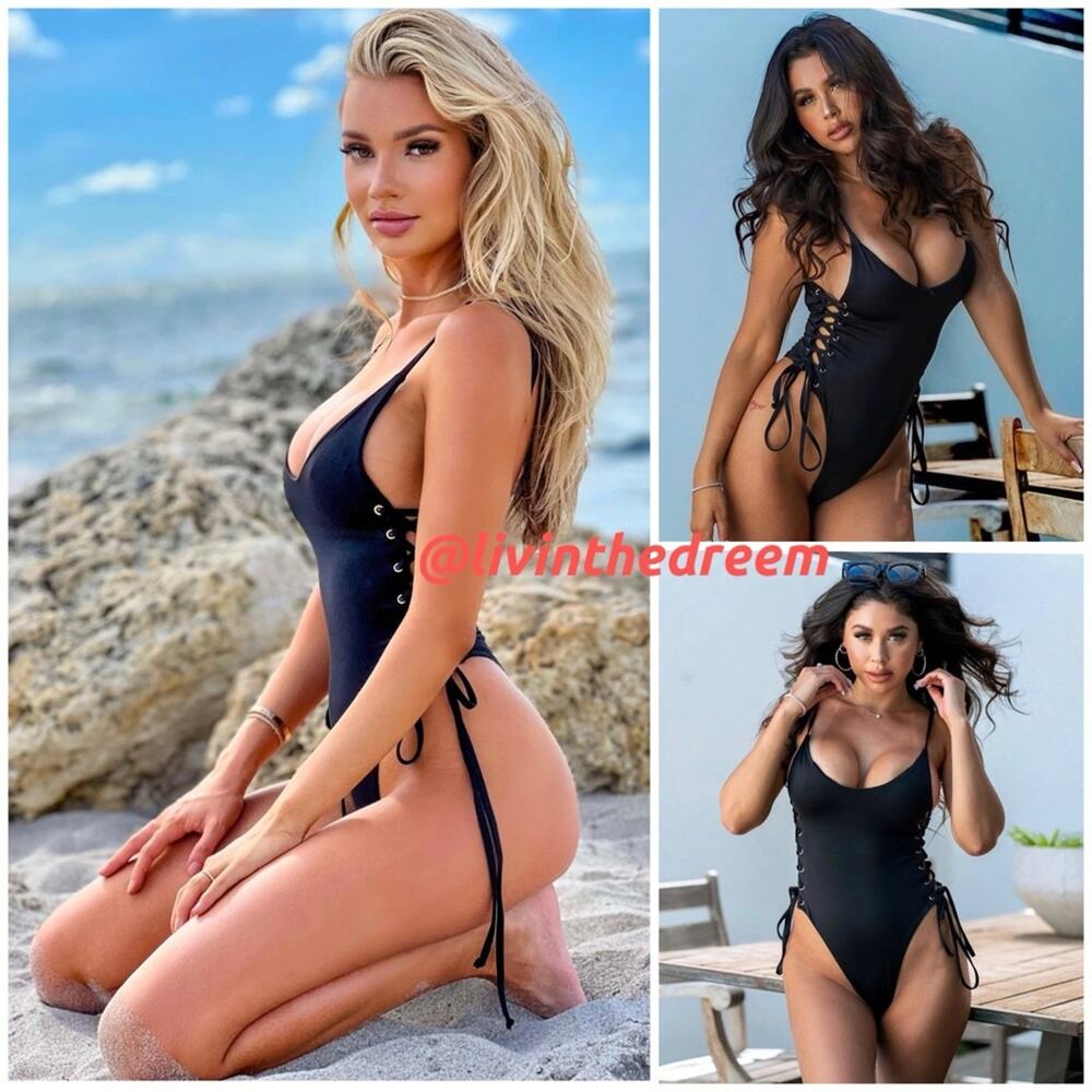 Copied - BERRY BEACHY ADELE ONE PIECE- BLACK L - Picture 3 of 14